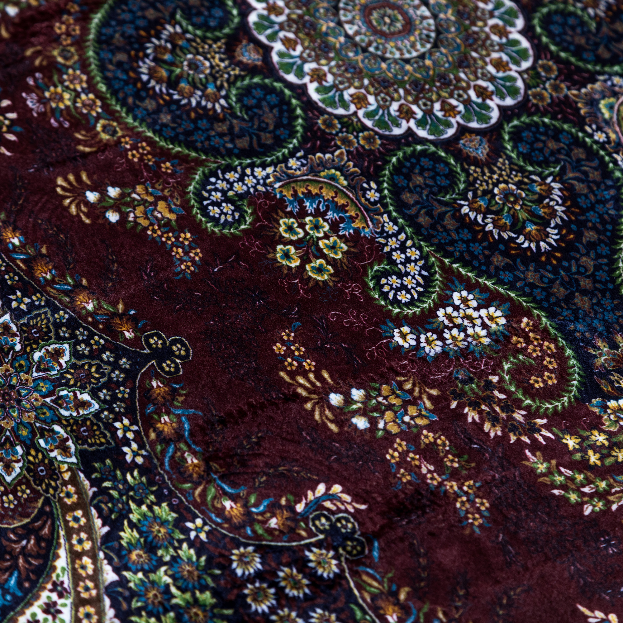 Minzi | Mehrfarbiger Teppich mit Fransen im Oriental-Design,  Wohnzimmerteppich Orient Muster, Bambu Ipek60 | 180cm x 280cm |  Bambu-Ipek60-180x280